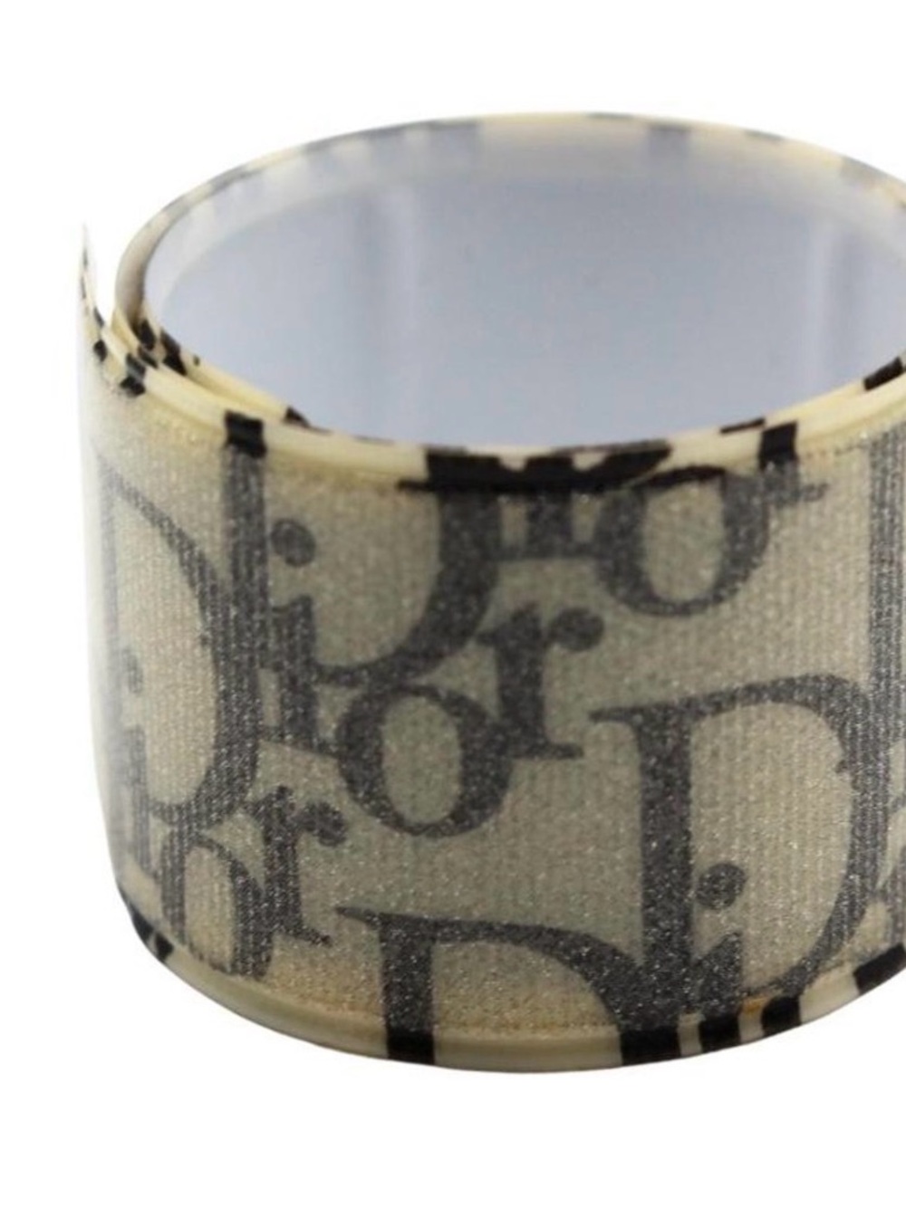 Dior Wide Monogram y2k slap bracelet in Beige and Black